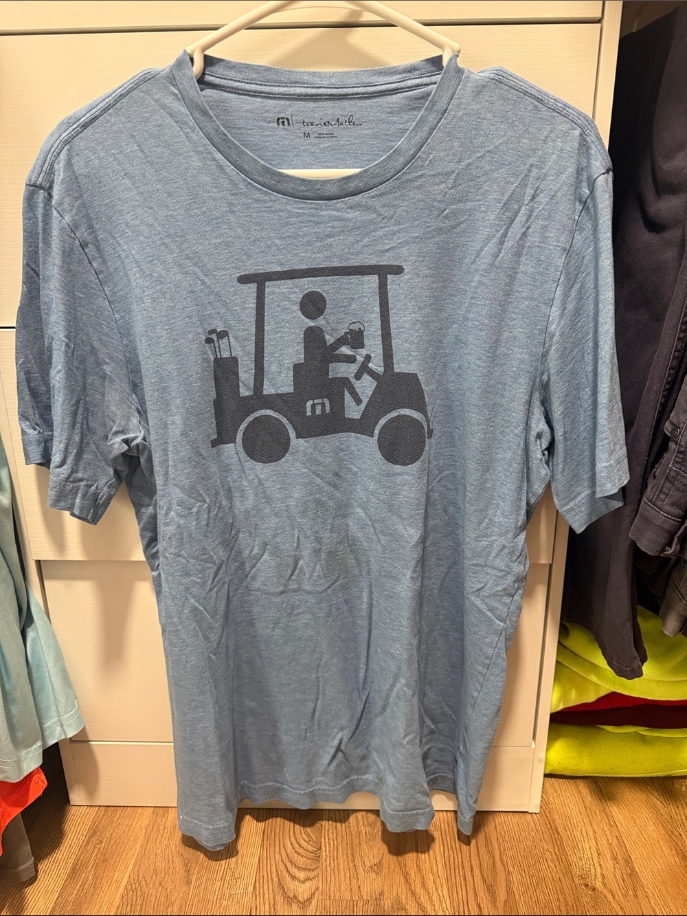 Travis Mathew Light Blue Short-Sleeve Golf Cart Graphic Tee